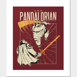 Panda Swordsman Parody T-shirt Posters and Art